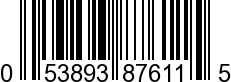 UPC-A <b>053893876115 / 0 53893 87611 5