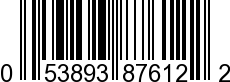 UPC-A <b>053893876122 / 0 53893 87612 2