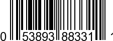 UPC-A <b>053893883311 / 0 53893 88331 1