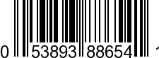 UPC-A <b>053893886541 / 0 53893 88654 1