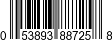 UPC-A <b>053893887258 / 0 53893 88725 8