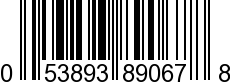 UPC-A <b>053893890678 / 0 53893 89067 8