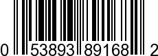 UPC-A <b>053893891682 / 0 53893 89168 2