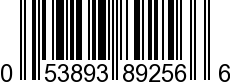 UPC-A <b>053893892566 / 0 53893 89256 6