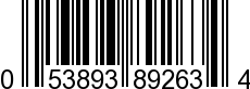 UPC-A <b>053893892634 / 0 53893 89263 4