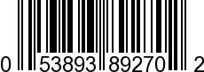 UPC-A <b>053893892702 / 0 53893 89270 2