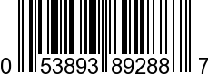 UPC-A <b>053893892887 / 0 53893 89288 7