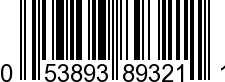 UPC-A <b>053893893211 / 0 53893 89321 1