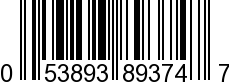 UPC-A <b>053893893747 / 0 53893 89374 7