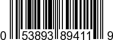 UPC-A <b>053893894119 / 0 53893 89411 9