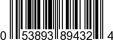 UPC-A <b>053893894324 / 0 53893 89432 4