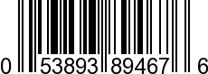 UPC-A <b>053893894676 / 0 53893 89467 6