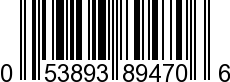 UPC-A <b>053893894706 / 0 53893 89470 6