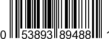 UPC-A <b>053893894881 / 0 53893 89488 1