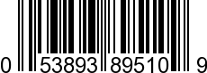 UPC-A <b>053893895109 / 0 53893 89510 9