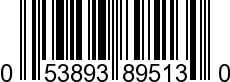 UPC-A <b>053893895130 / 0 53893 89513 0