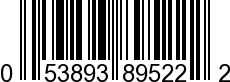 UPC-A <b>053893895222 / 0 53893 89522 2