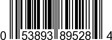 UPC-A <b>053893895284 / 0 53893 89528 4