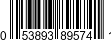 UPC-A <b>053893895741 / 0 53893 89574 1