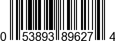 UPC-A <b>053893896274 / 0 53893 89627 4