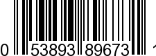 UPC-A <b>053893896731 / 0 53893 89673 1