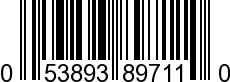 UPC-A <b>053893897110 / 0 53893 89711 0