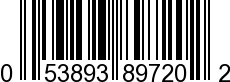 UPC-A <b>053893897202 / 0 53893 89720 2