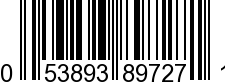 UPC-A <b>053893897271 / 0 53893 89727 1