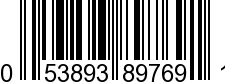 UPC-A <b>053893897691 / 0 53893 89769 1