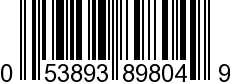 UPC-A <b>053893898049 / 0 53893 89804 9