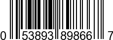 UPC-A <b>053893898667 / 0 53893 89866 7