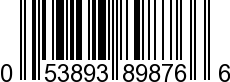 UPC-A <b>053893898766 / 0 53893 89876 6