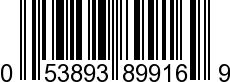 UPC-A <b>053893899169 / 0 53893 89916 9