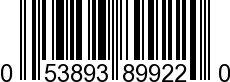 UPC-A <b>053893899220 / 0 53893 89922 0