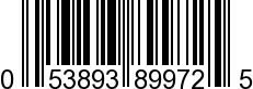 UPC-A <b>053893899725 / 0 53893 89972 5