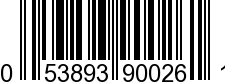 UPC-A <b>053893900261 / 0 53893 90026 1