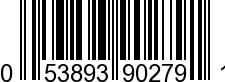 UPC-A <b>053893902791 / 0 53893 90279 1