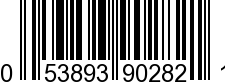 UPC-A <b>053893902821 / 0 53893 90282 1