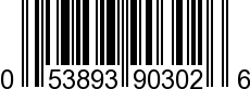 UPC-A <b>053893903026 / 0 53893 90302 6