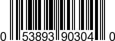 UPC-A <b>053893903040 / 0 53893 90304 0