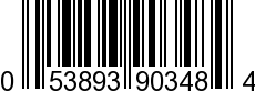 UPC-A <b>053893903484 / 0 53893 90348 4