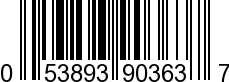 UPC-A <b>053893903637 / 0 53893 90363 7