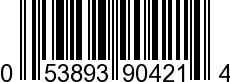 UPC-A <b>053893904214 / 0 53893 90421 4