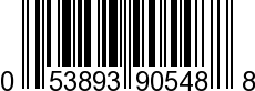 UPC-A <b>053893905488 / 0 53893 90548 8