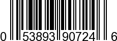 UPC-A <b>053893907246 / 0 53893 90724 6