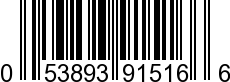 UPC-A <b>053893915166 / 0 53893 91516 6