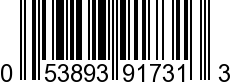 UPC-A <b>053893917313 / 0 53893 91731 3