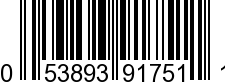 UPC-A <b>053893917511 / 0 53893 91751 1