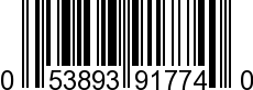 UPC-A <b>053893917740 / 0 53893 91774 0