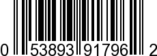 UPC-A <b>053893917962 / 0 53893 91796 2